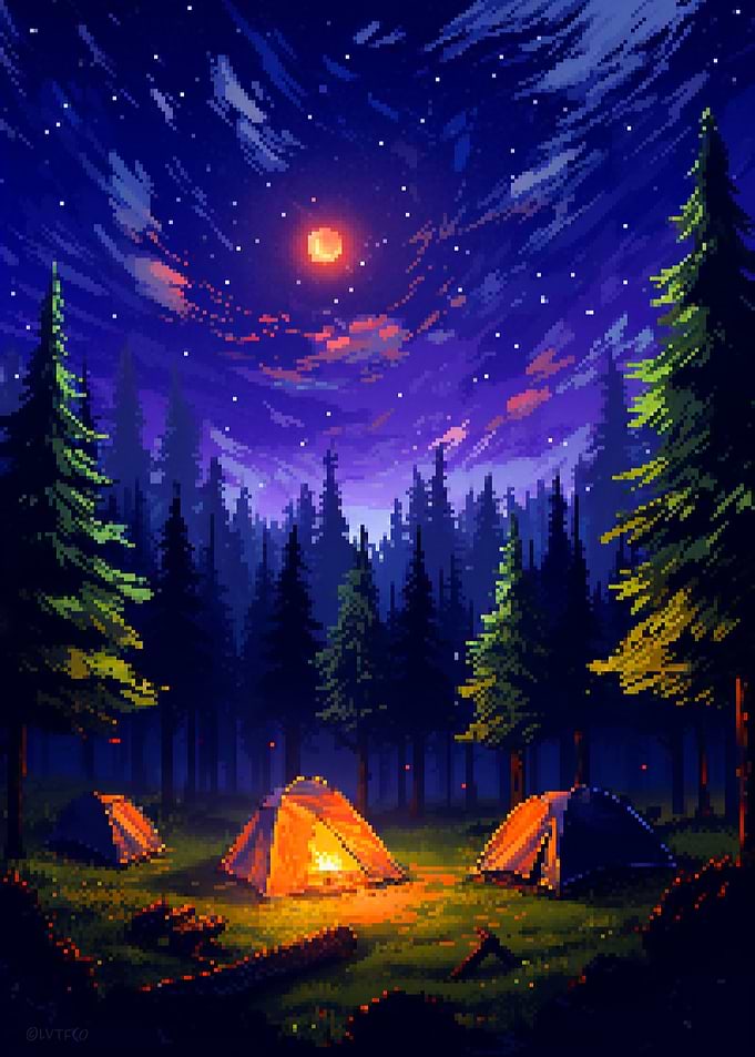 80s Camp Pixel Art