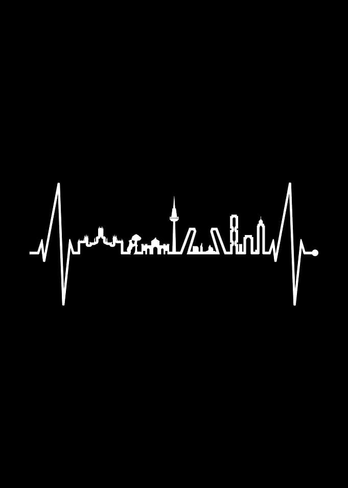 Madrid Skyline Heartbeat