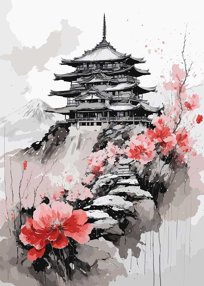 Landscape Castle Japanese