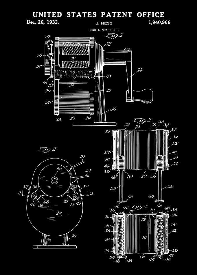Pencil sharpener patent