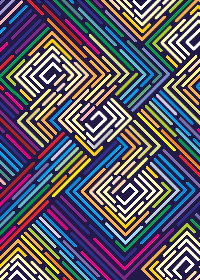 LABYRINTH LINE ART PATTERN