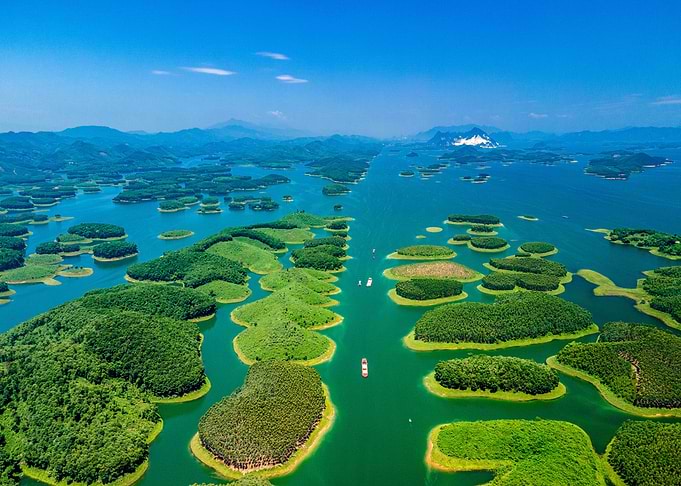Aerial view Thac Ba lake