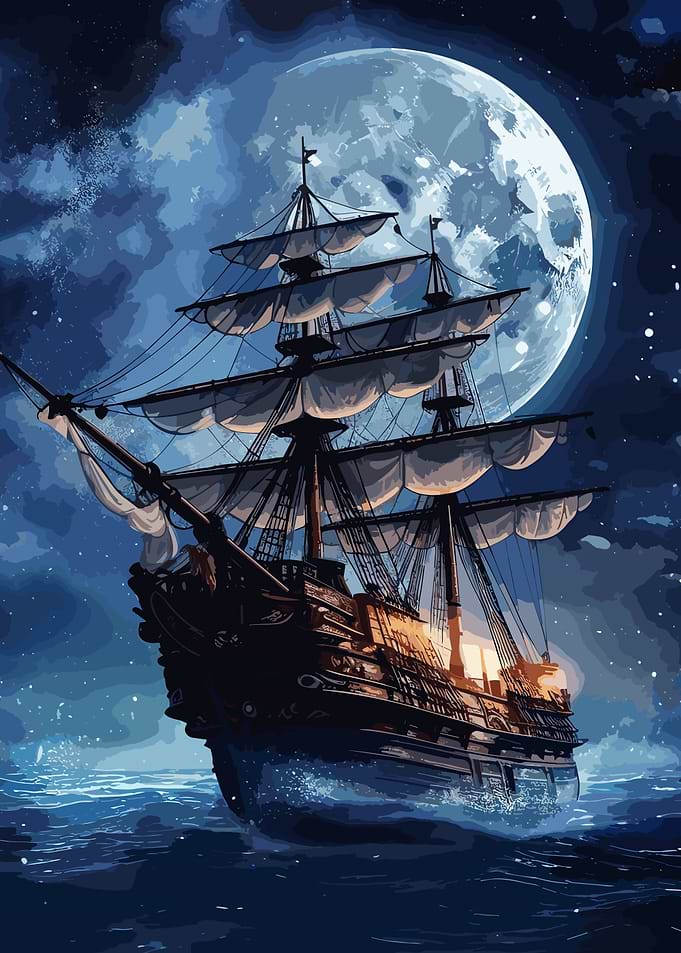 pirate ship landscape