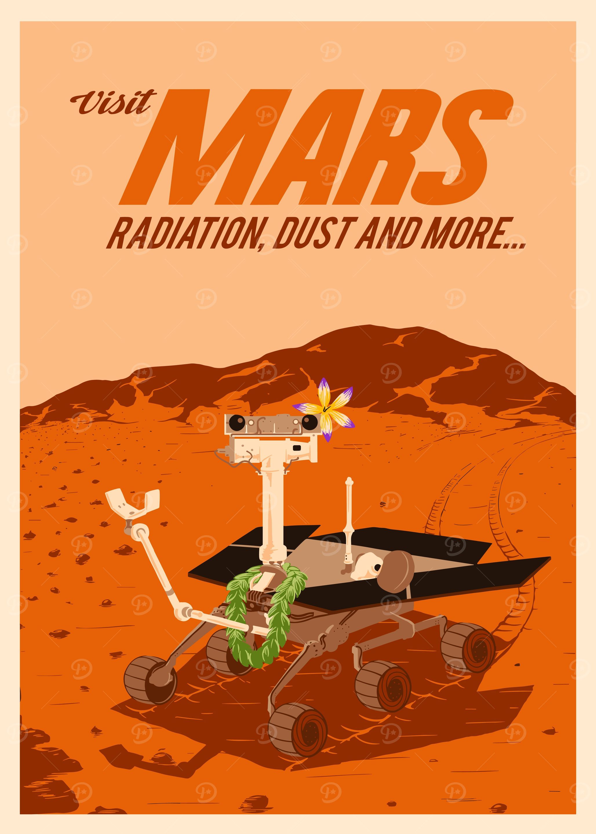 Vintage Poster Visit Mars