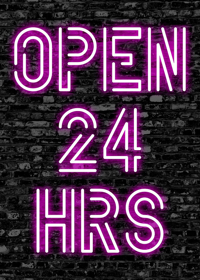 OPEN 24 HRS BAR TAVERN