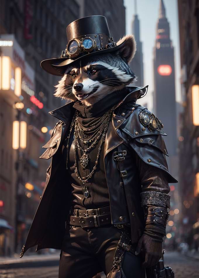 Steampunk Raccoon