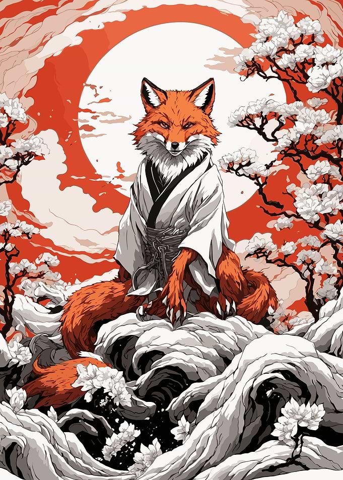 Fox Samurai Japanese