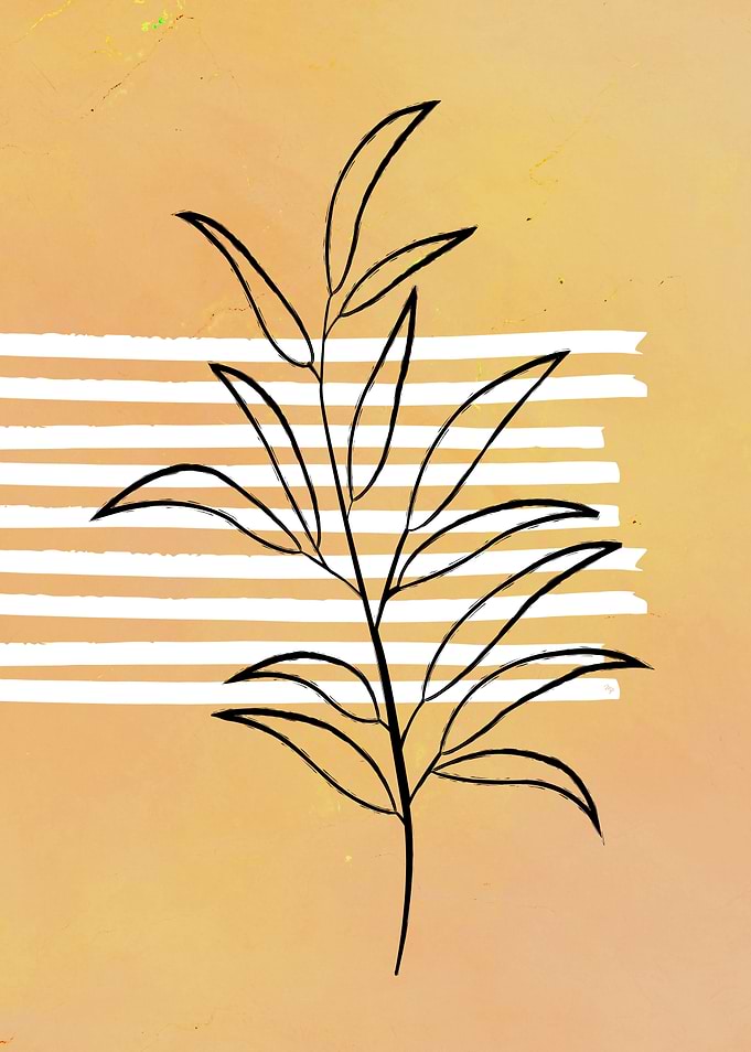 Yellow abstract plant