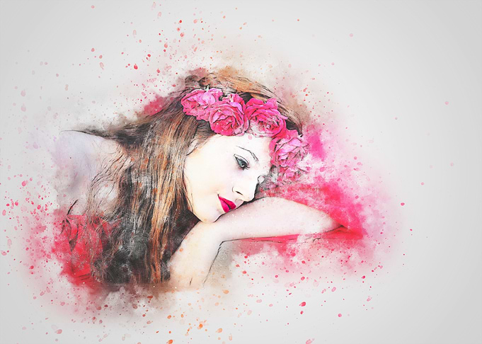 Girl spring flower