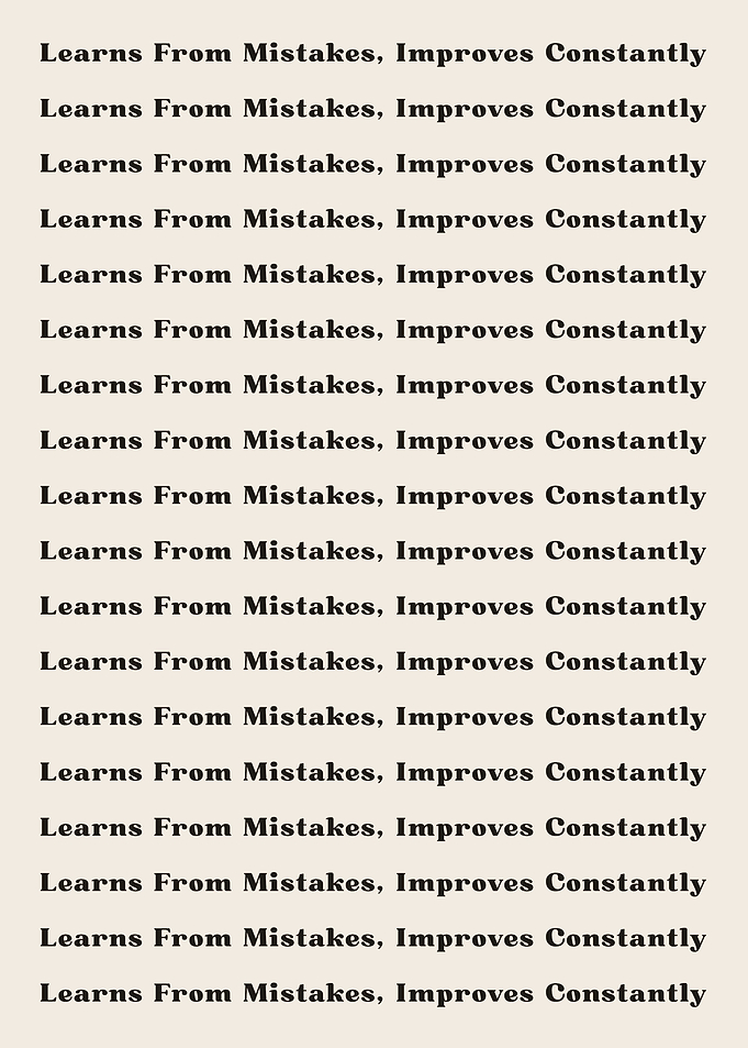Learns From Mistakes Impr