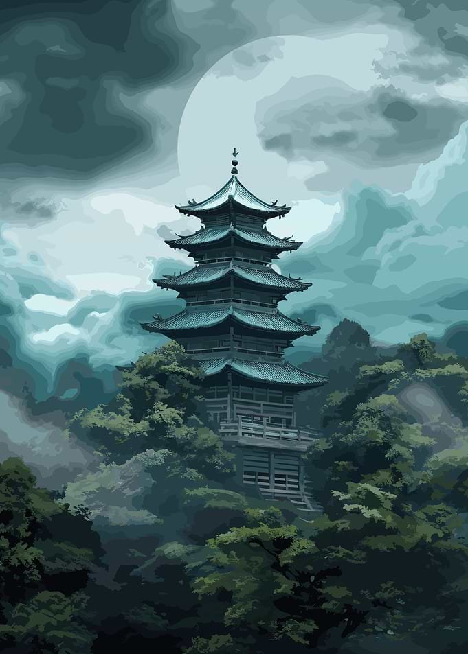 pagoda On Top Of the rock