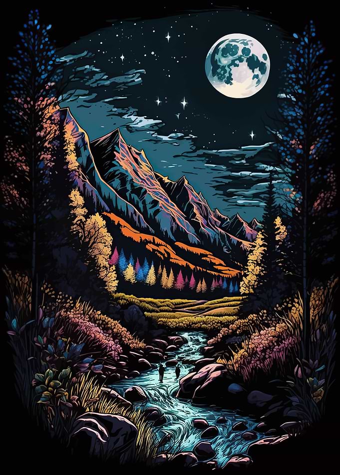 Moon japan mountain