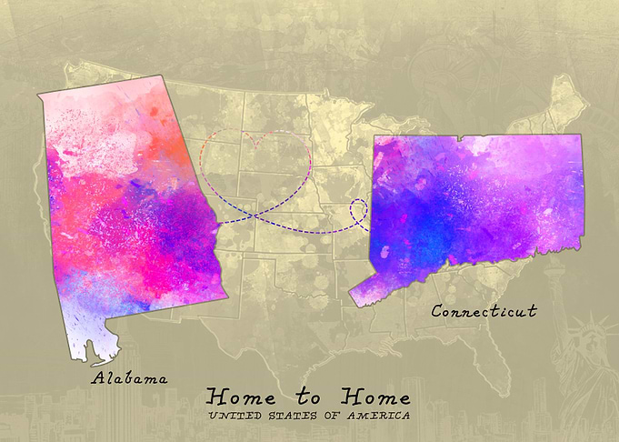 Alabama to Connecticut