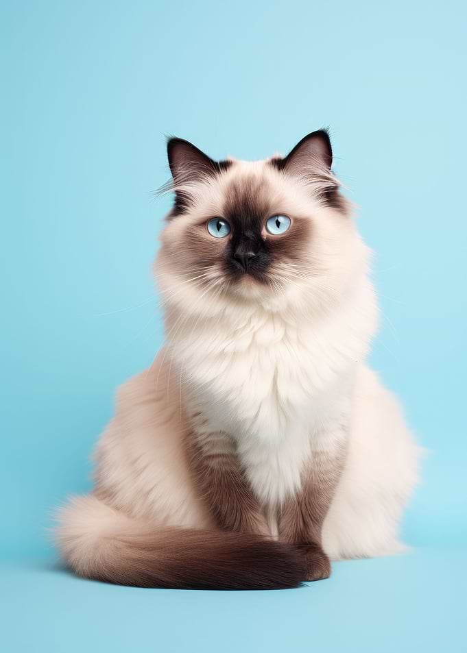 Birman Cat Portrait