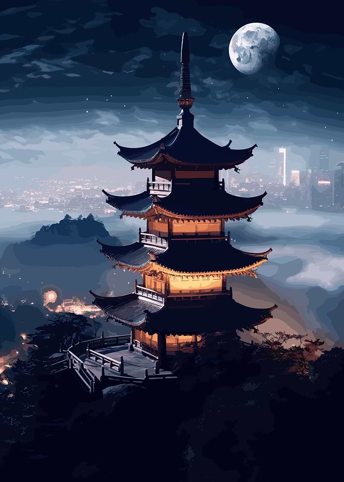 pagoda On Top Of the rock