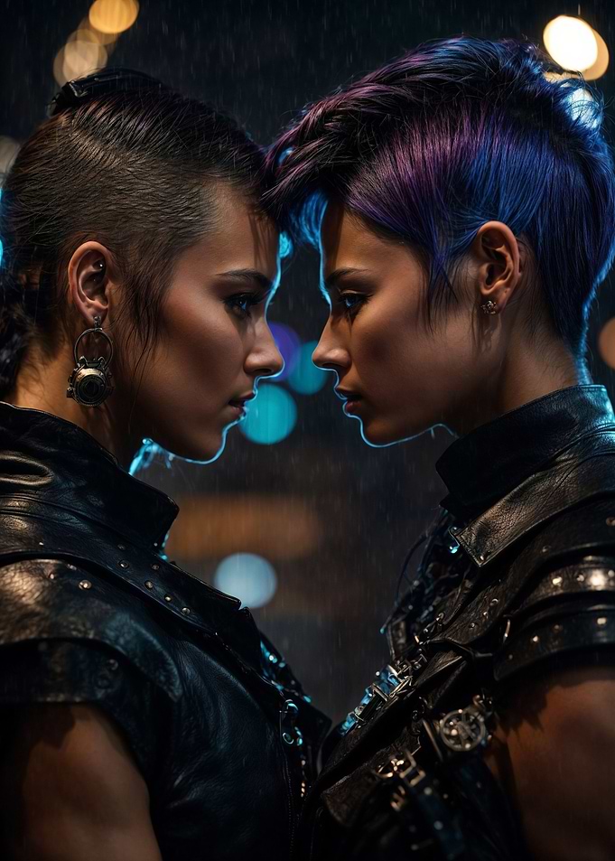 Two Women Portrait