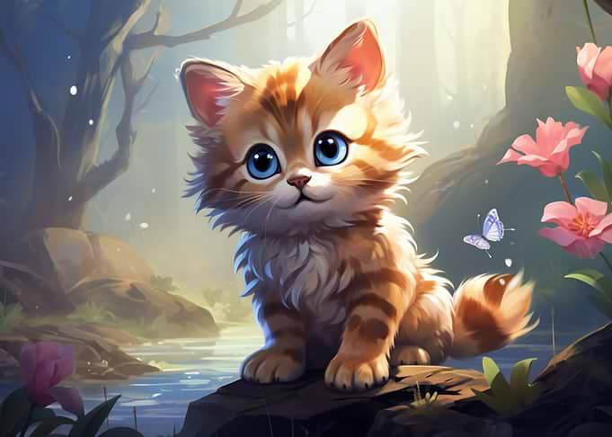 CUTE CAT COMES TO ROOMS