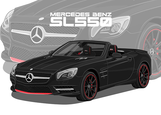 Mercedes Benz SL550 black
