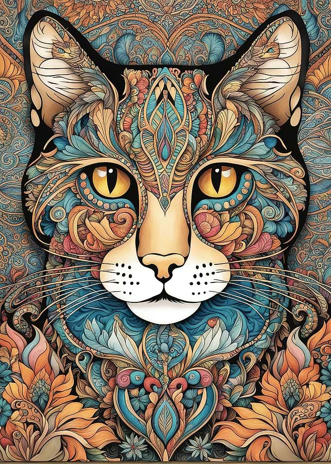 Stained Glass Cats