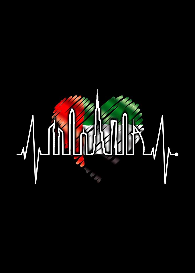 Dubai Skyline Heartbeat