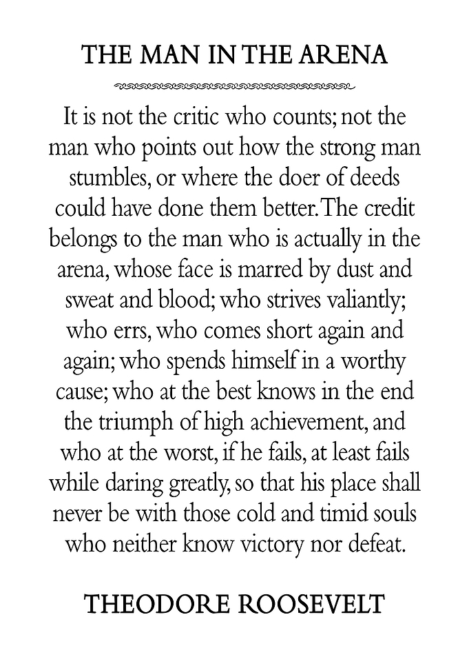 The man in the arena quote