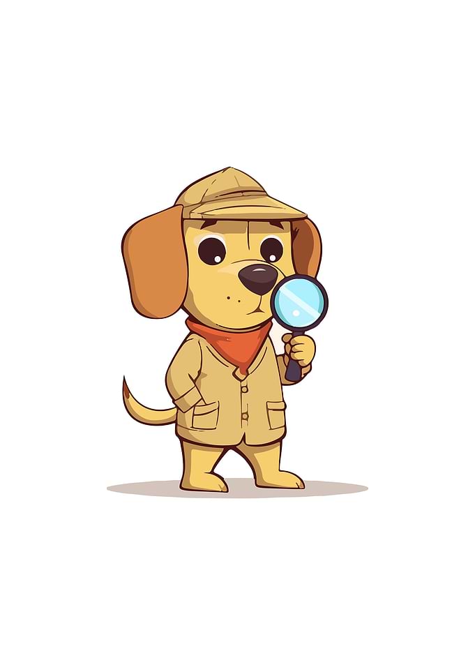 Detective Dog Illustration
