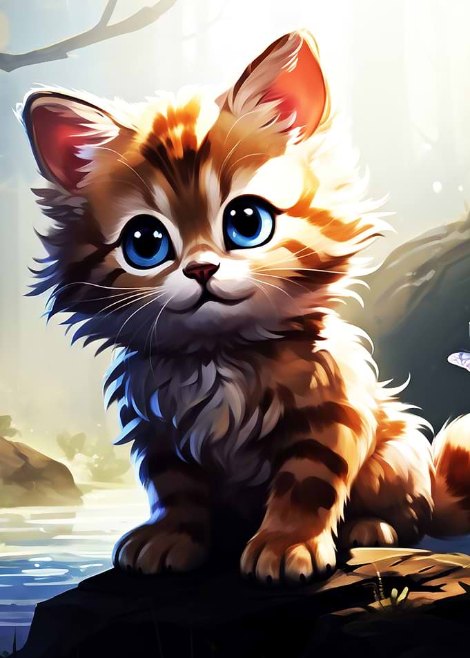 CUTE CAT COMES ROOM