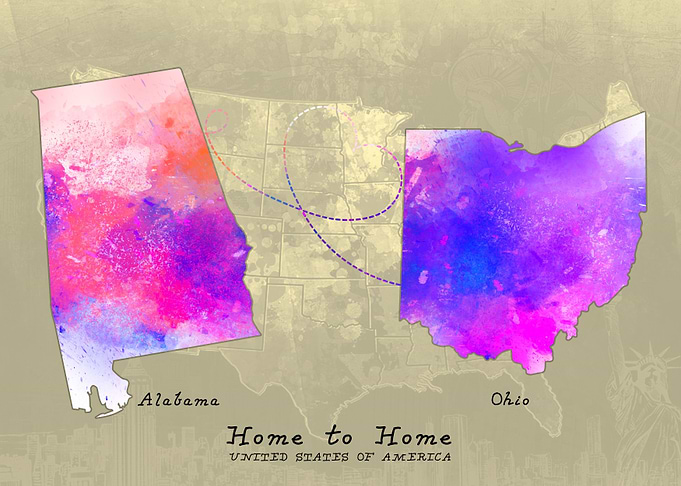 Alabama to Ohio