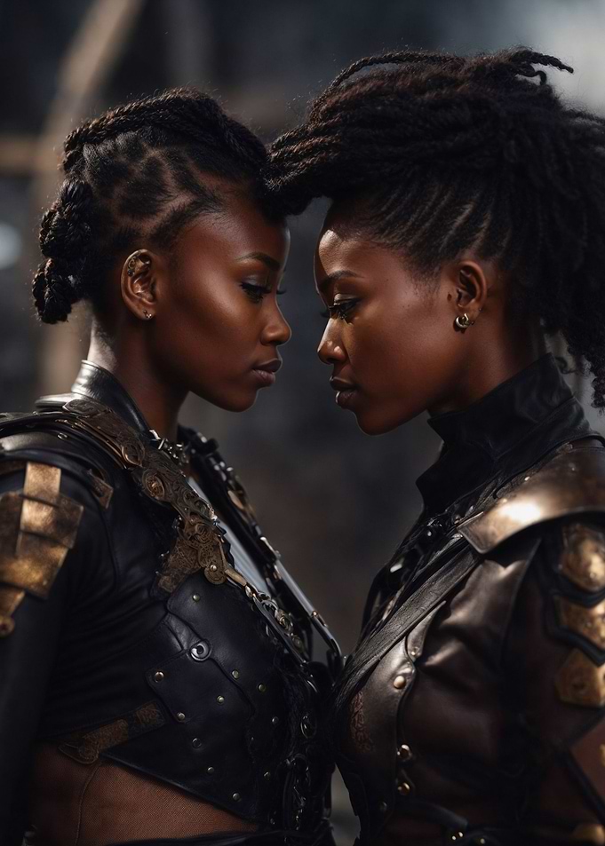 Two Women Portrait