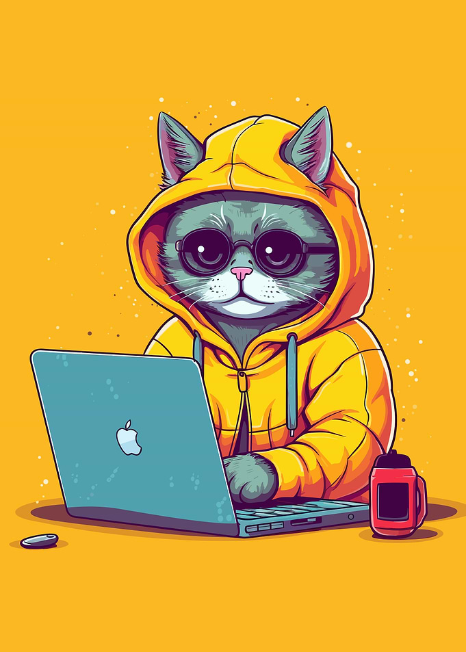 Cat Cute Playing Dj