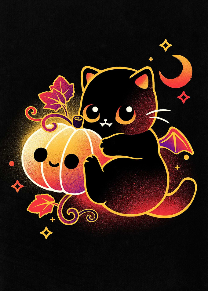 Demon cat halloween