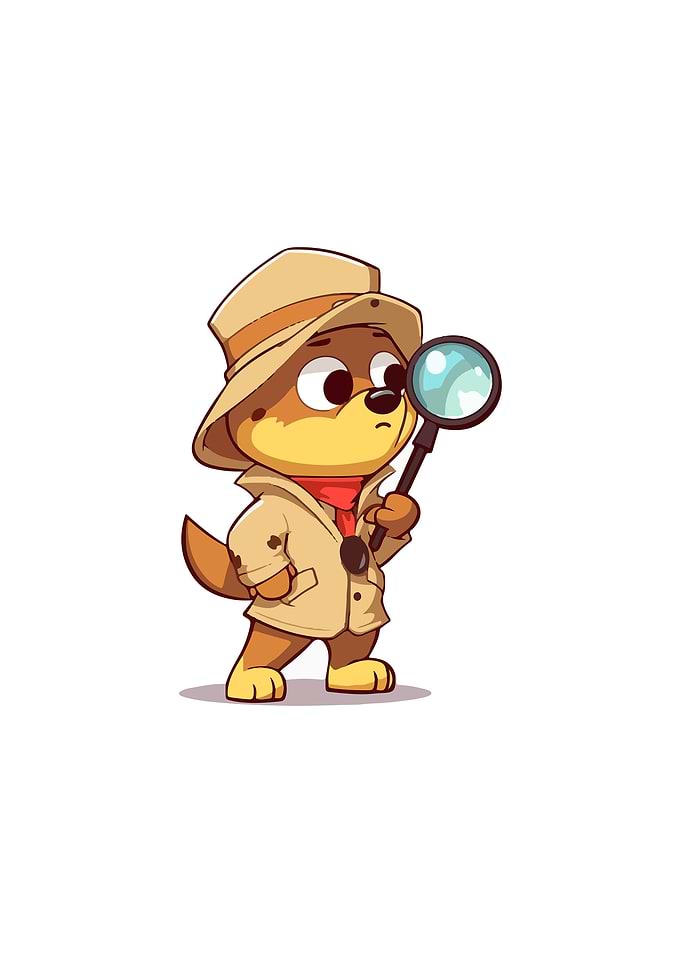 Detective Dog Illustration