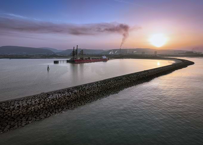 Ship loading Port Talbot