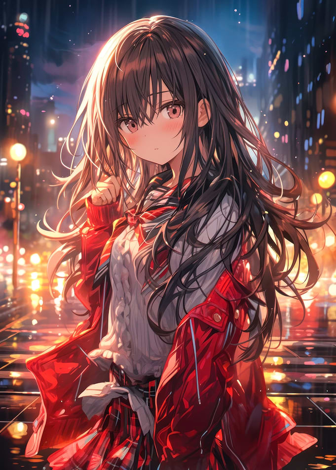 waifu at night