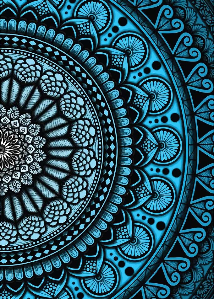 Blue Mandala art design