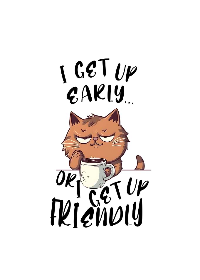 Coffee Cat Funny Cat