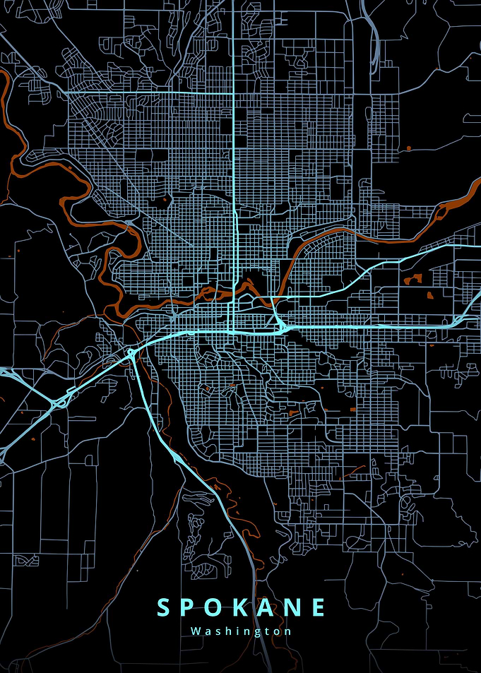 Spokane Washington Map