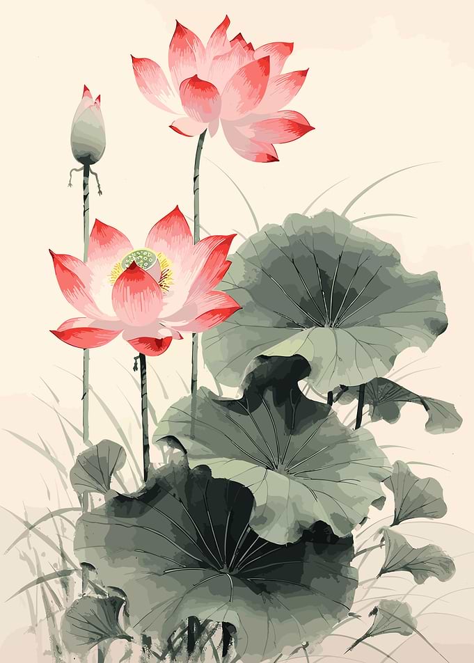 Lotus flowers Painting