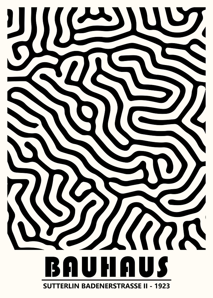 Bauhaus Black Pattern