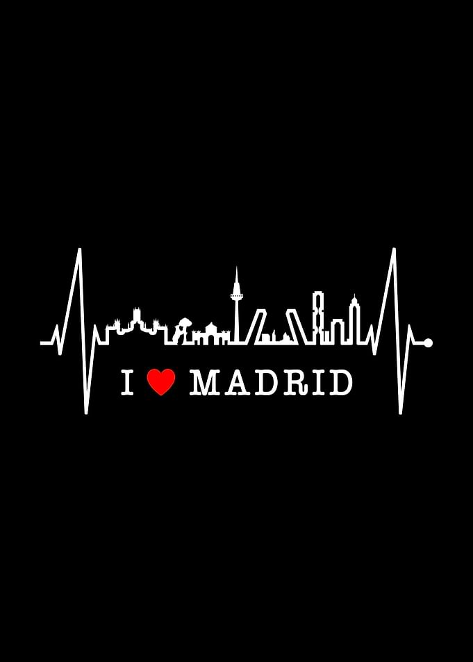 Madrid Skyline Heartbeat
