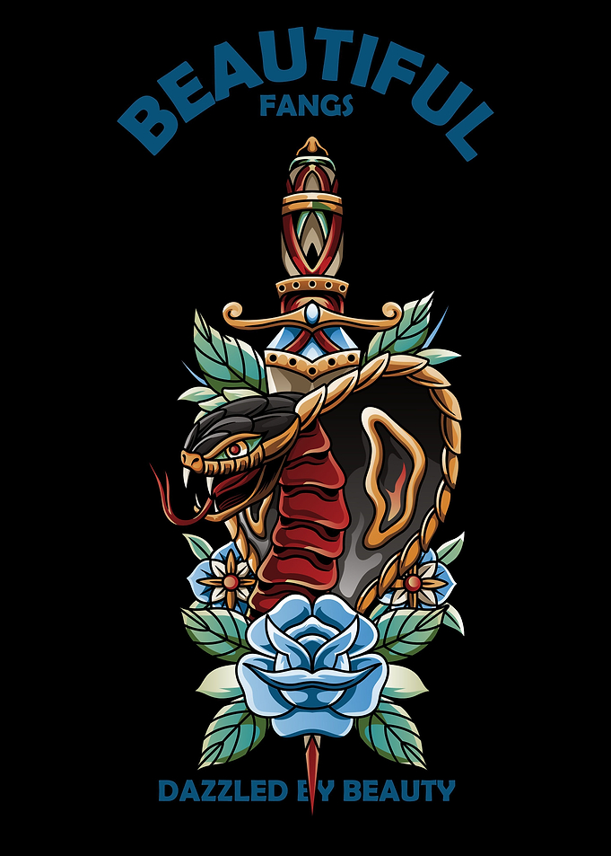Dagger Snake Tattoo Text
