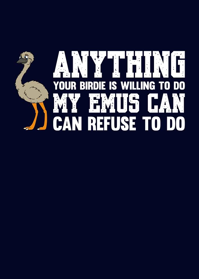 Funny Emu Bird