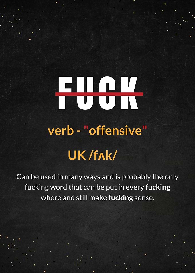 FUCK DEFINITION TEXT ART
