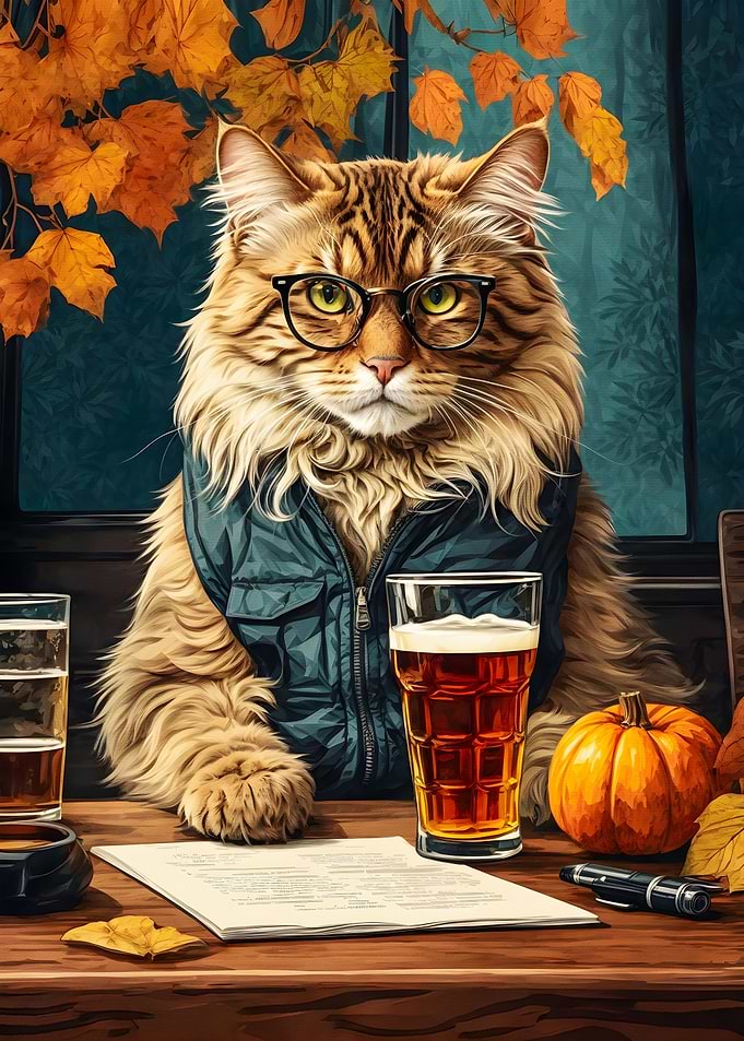 Intellectual cat