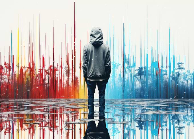 Man Hoodie Glitch