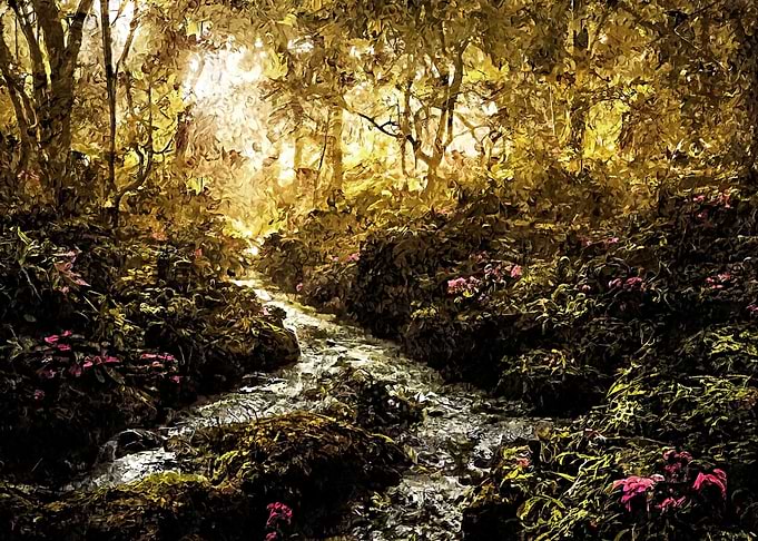 Impasto Style Landscape 09