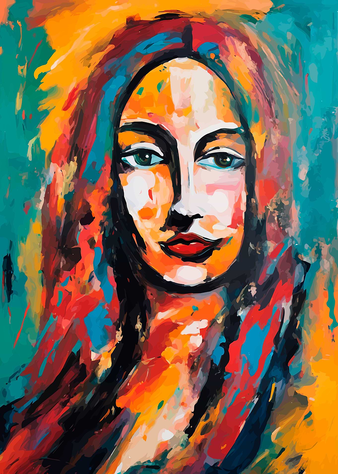 ABSTRACT WOMAN FULL COLOR