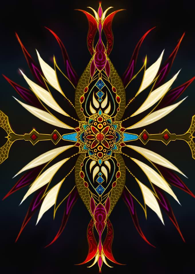 Multicolored fantasy art