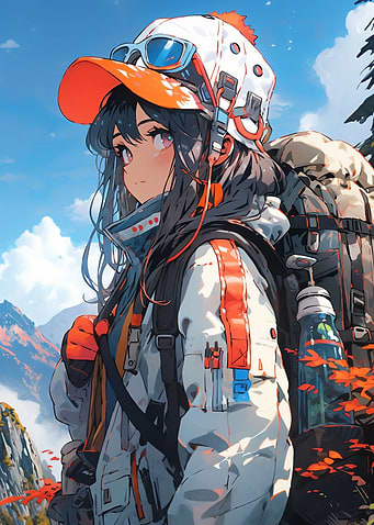 Anime Hiking Backpacker