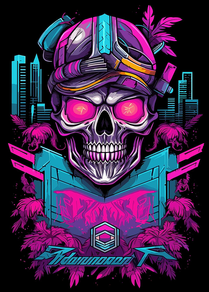 Skull Synthwave